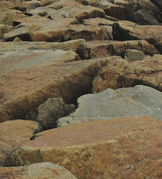 Vue Rapprochée Des Blocs Couleur Brun Clair Gris — Photo