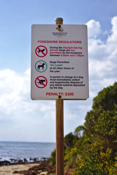 Reglamentos Foreshore sobre perros de compañía — Foto de Stock