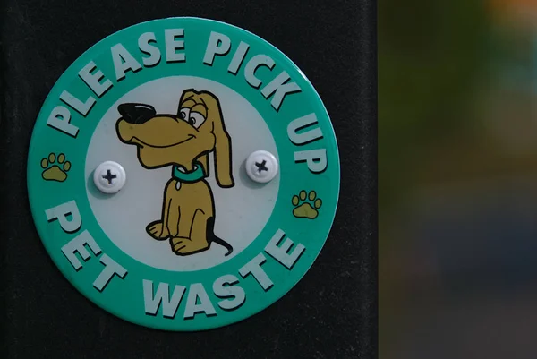 Por favor recoger señal de residuos de mascotas — Foto de Stock