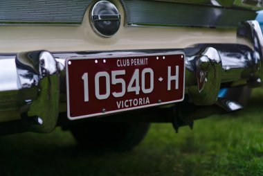 Victoria, Avustralya'da vintage araba plaka numarası