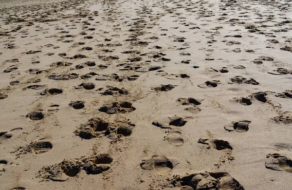 Padrão Aleatório Caminho Pedestre Areia Marrom — Fotografia de Stock