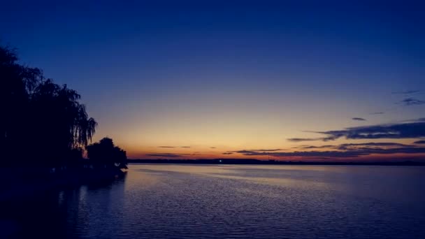 Göl Günbatımı Video Lapse Zaman Sonra — Stok video