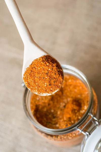 Togarashi Spice Closeup Spoon — Stock Photo, Image
