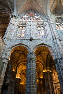 İspanya 'daki Avila Katedrali. İç mimari