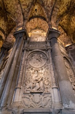 İspanya 'daki Avila Katedrali. İç mimari