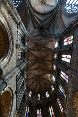 İspanya 'daki Avila Katedrali. İç mimari