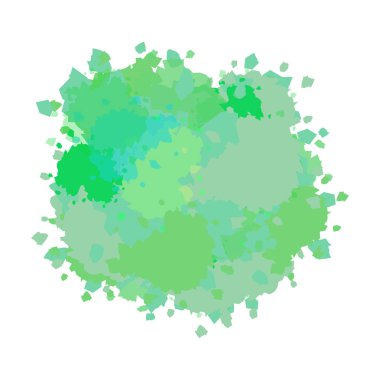Sulu boya lekesi, su sıçramalarına ve açık yeşil renkli, lekeleri, damlacıkları, renk öğe damla soyut sanat resim iş için vektör çizim