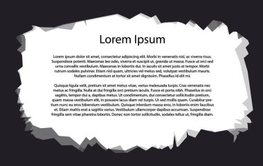 Siyah çerçeve arka plan metin Merkezi, vektör çizim için beyaz bir daire yer ile