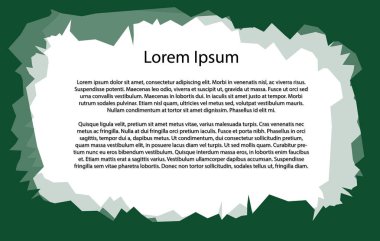 Yeşil çerçeve arka plan metin Merkezi, vektör çizim için beyaz bir daire yer ile