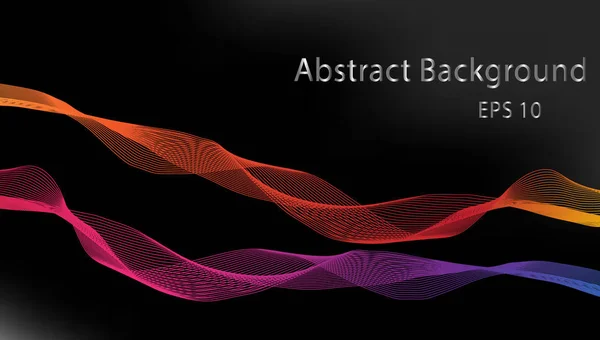 Abstract Background Spectrum Gradient Orange Pink Color Black Background Vector — Stock Vector
