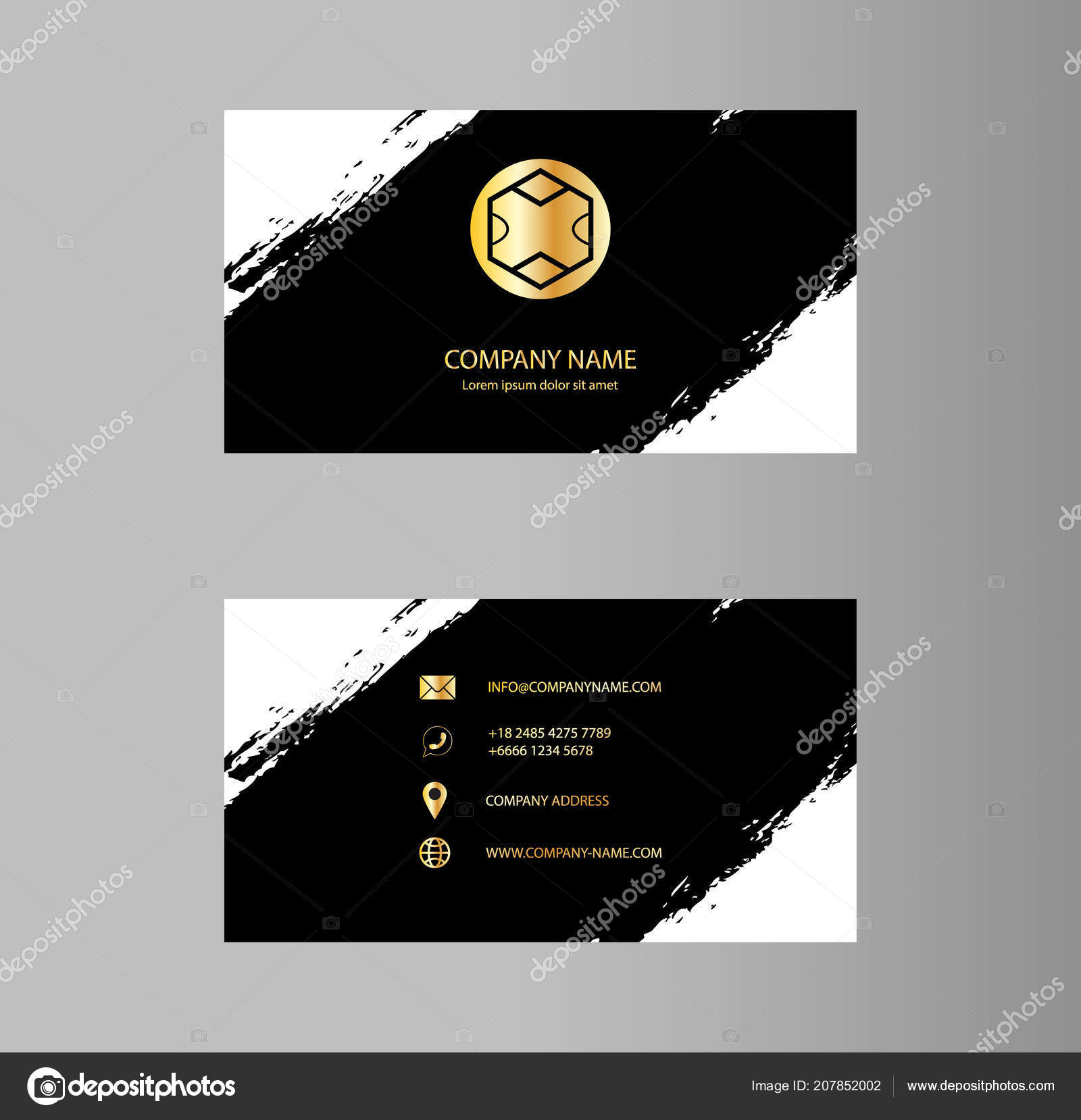 creative business card design golden logo ink typographic emblems brush stroke infographic abstract modern geometric backgrounds vector illustration - 18 Business Card Backgrounds All creative business card design golden logo ink typographic emblems brush stroke infographic abstract modern geometric backgrounds vector illustration - 18 Business Card Backgrounds All