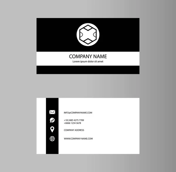 Design Cartão Visita Criativo Logotipo Branco Infográfico Antecedentes Geométricos Modernos — Vetor de Stock