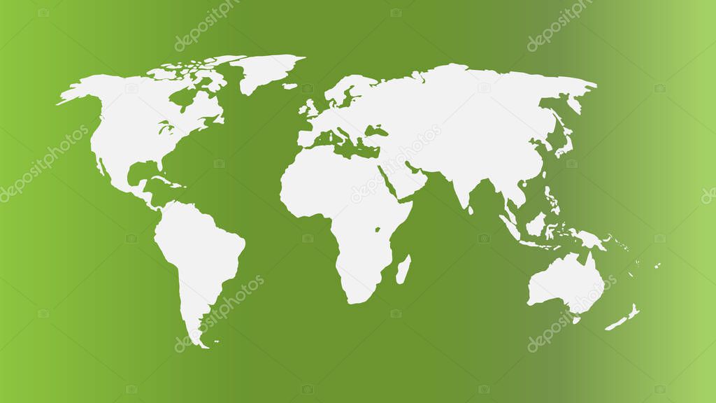 World Map Vector, Isolate on Blank Background, Flat Earth Map For Website, Annual Report, Infographics, World Map Illustration, Vector Illustration