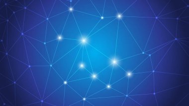 İş genel arka plan üzerinde dijital teknoloji kavramı, Web sitesi için vektör illüstrasyon izole bağlantı, bağlanma soyut ağ nokta çizgiler,