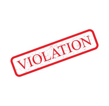 Kırmızı lastik damgası, metin işaret grunge etkisi, beyaz arka plan üzerinde vektör illüstrasyon izole ihlali