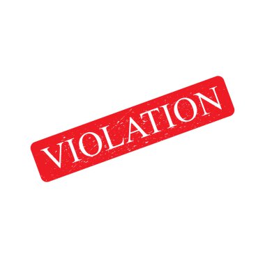 Kırmızı lastik damgası, metin işaret grunge etkisi, beyaz arka plan üzerinde vektör illüstrasyon izole ihlali