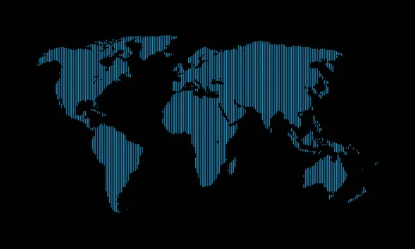 Vecteur Carte Monde Pointillé Carte Terre Plate Pour Site Web — Image vectorielle