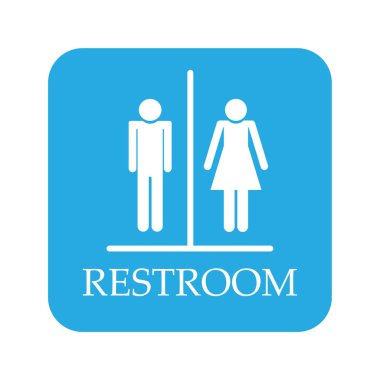 İşareti tuvalet sembolü, tuvalet, izole, illüstrasyon vektör