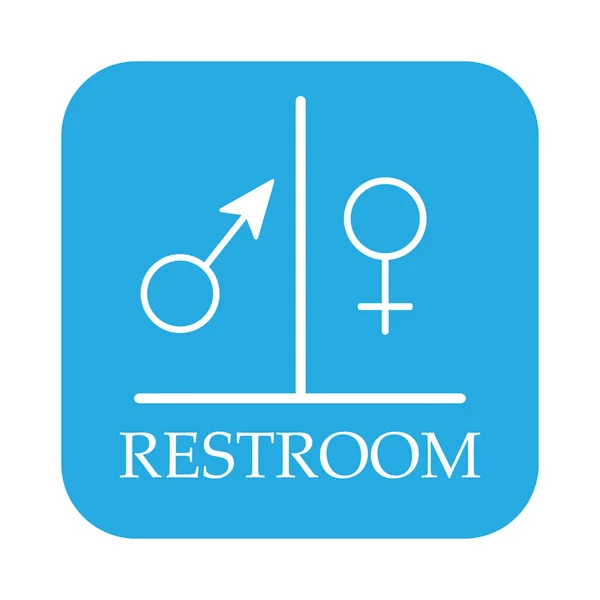 Bagno Simbolo Segno Toilette Isolato Illustrazione Vettoriale — Vettoriale Stock