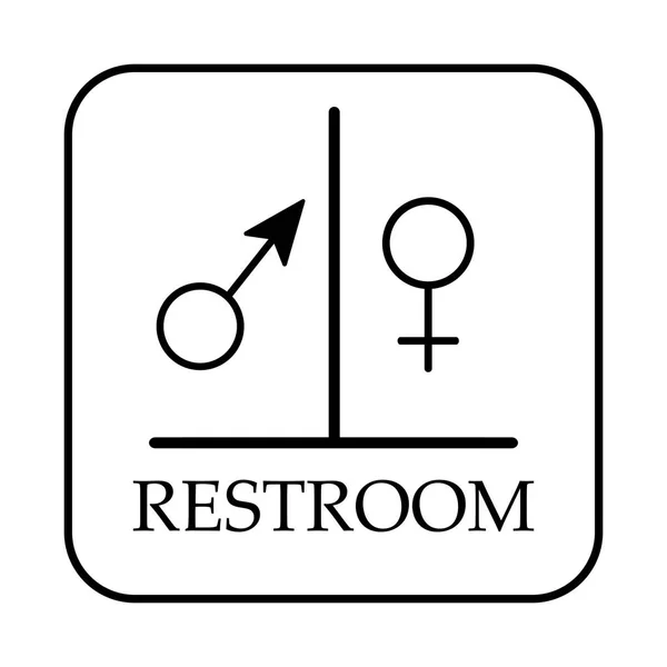 Bagno Simbolo Segno Toilette Isolato Illustrazione Vettoriale — Vettoriale Stock