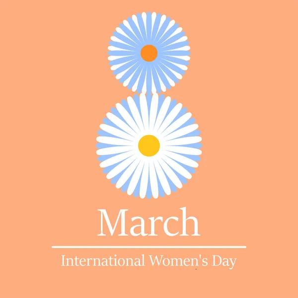 March Happy International Women Day Design Template Used Website Holiday — стоковый вектор