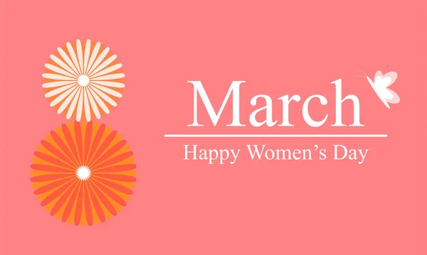 March Happy International Women Day Design Template Used Website Holiday — стоковый вектор