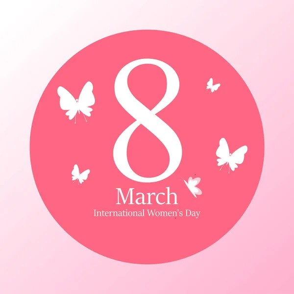 März Fröhlicher Internationaler Frauentag Designvorlage Für Website Urlaubskarte Flyer Abstraktes lizenzfreie Stockillustrationen