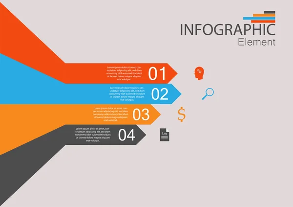 Design Infografik Element Vorlage Geschäftskonzept Verwendet Für Diagramm Arbeitspräsentation Website Stockillustration