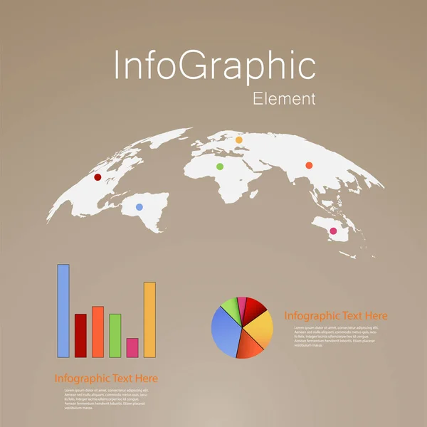 Infografik Design Mit Weltkartenelement Geschäftskonzept Verwendet Für Arbeitspräsentation Website Jahresbericht Vektorgrafiken