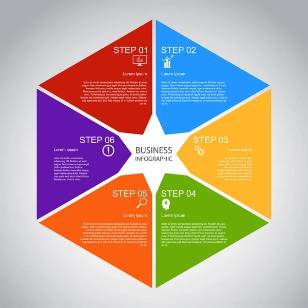 Business Infographics Geometry Hexagon Design Marketing Presentation Section Banner Vector — Stock Vector