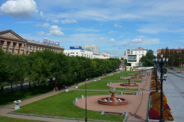 Khabarovsk Russia September 2018 Lenin Square Khabarovsk Second Biggest Square — Stock Photo, Image