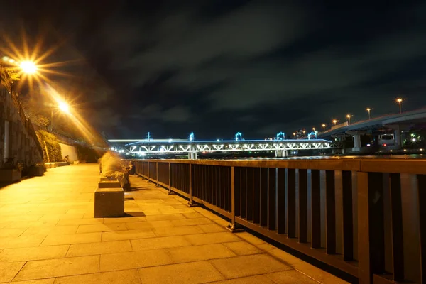 Setin Nehir Sumida Tokyo Gece Hayatı Eleme Köprüsü — Stok fotoğraf