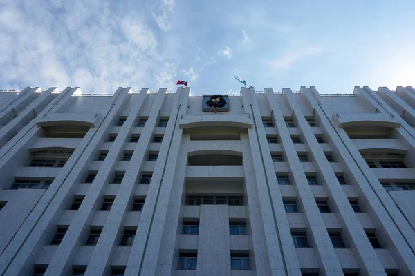 Edificio Gubernamental Del Territorio Jabárovsk Casa Blanca Rusia — Foto de Stock