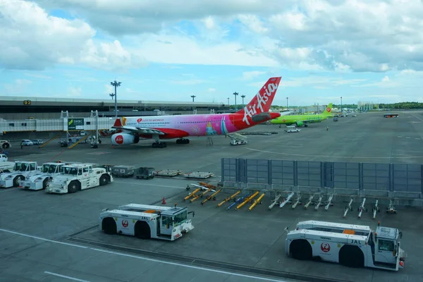 日本 - 2018 年 9 月 9 日: フライト到着成田国際空港 (成田) — ストック写真