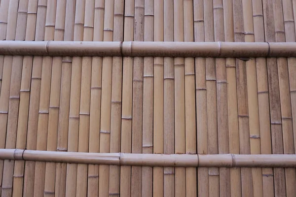 Uma Velha Cerca Bambu Estilo Asiático Fundo Textura Bambu — Fotografia de Stock