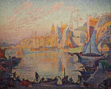 Paul Signac 'ı. Saint-Tropez Limanı. tuval üzerinde yağ