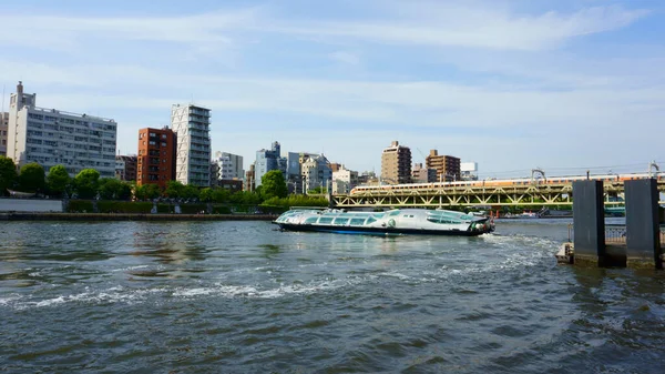 Tokyo Japan Maj 2019 Tokyo Kryssningsfartyg Hotaluna Solig Dag — Stockfoto