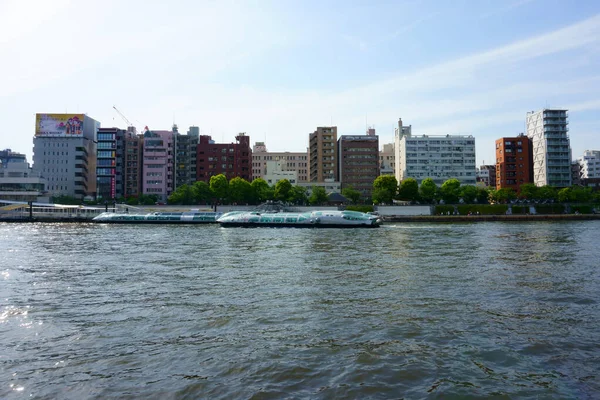Tokyo Japan Maj 2019 Nöjesbåtar Som Heter Hotaluna Vid Sumida — Stockfoto
