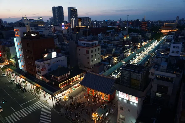 Tokyo Japan May 2019 Asakusa District Aerial View Kaminarimon Gate — Stock Photo, Image