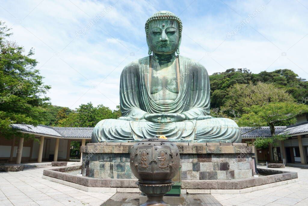 Kamakura / Japan - Sept 09, 2019: Great Buddha at Kotoku-in monastery in Kanagawa prefecture, near Tokyo