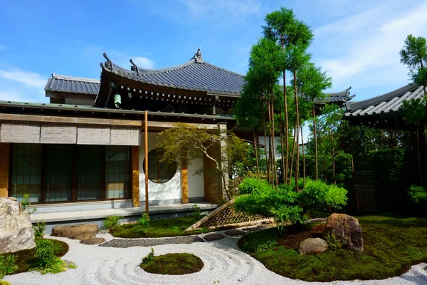 Giardino Ornamentale Tradizionale Giapponese Tempio Hasedera Kamakura Giappone — Foto Stock