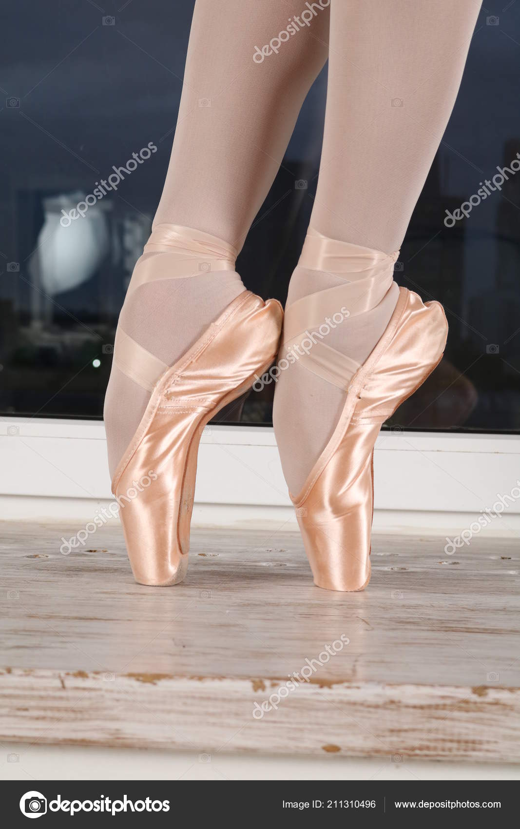 Ballerina Dance Studio Ballet Dance Dancer Flex Flexible Shoes Stock Photo ©DenRud77