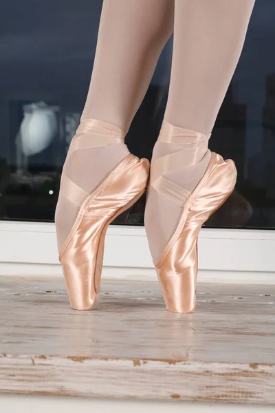 ballerina dance in studio ballet dance dancer flex flexible pointe shoes legs