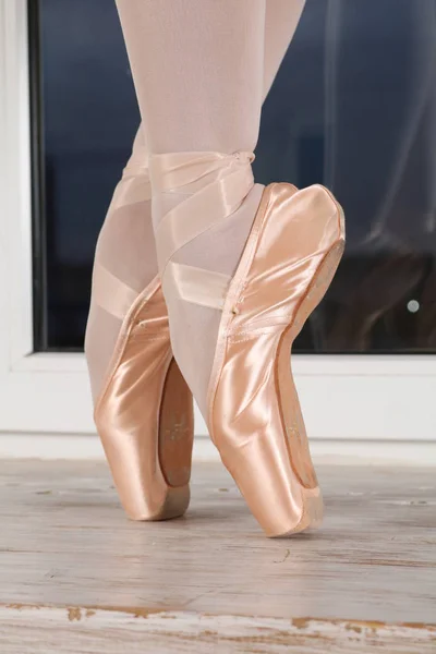 Ballerina Danza Studio Ballerino Danza Flex Flessibile Punta Scarpe Gambe — Foto Stock