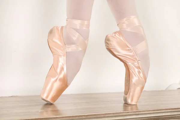 Ballerina Dance Baletku Taneční Studio Flex Flexibilní Pointe Boty Nohy — Stock fotografie