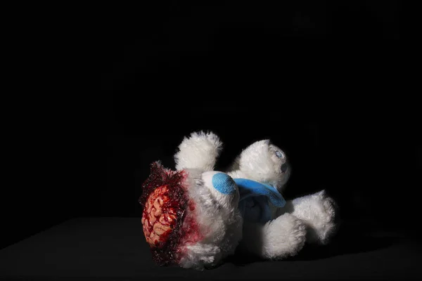 Ein Spielzeug Für Einen Halloween Weißen Bären Mit Einem Entfernten — Stockfoto