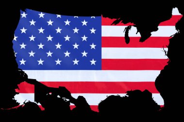Amerika Birleşik Devletleri kırmızı beyaz ve mavi ülke bayrağı