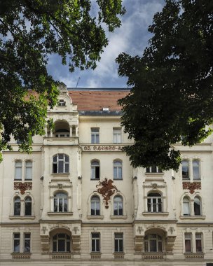 Viyana'da eski bir binanın dış cephe.