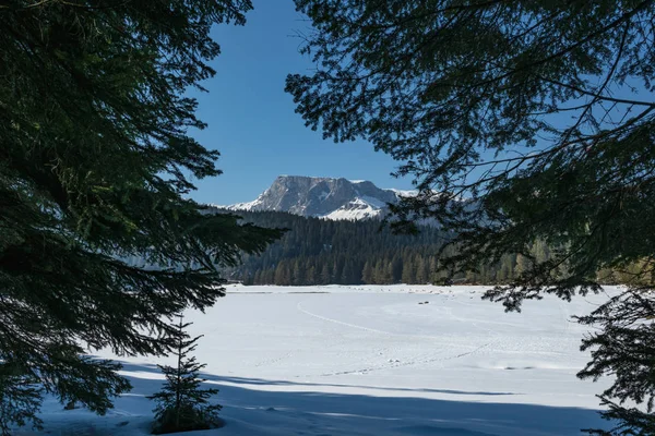 Paisaje invernal en Montenegro . — Foto de Stock