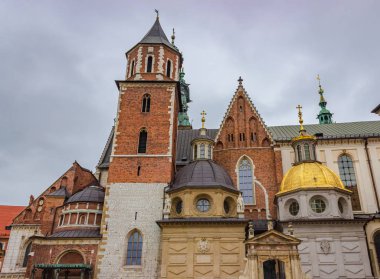 Görünüm wawel Kalesi Krakow, Polonya.